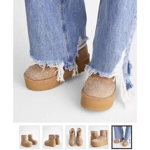 Madden Girl Ease-hr 6.5 Rhinestone Ankle Boot